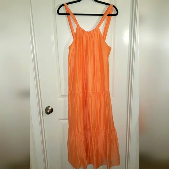 Zara Dresses Zara Georgia Peach Color Flowy Midi Nwot Casual